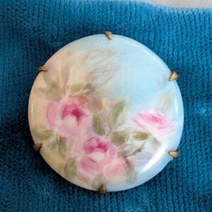 Antique Victorian Roses Brooch